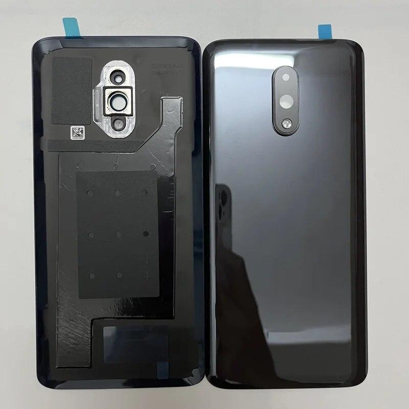

Новая задняя крышка для OnePlus 7 1 + 7, крышка батарейного отсека, задняя дверь, 3D стеклянная панель, корпус с объективом камеры + клей, замена