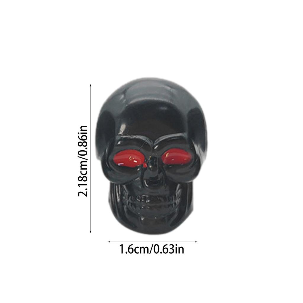 Skeleton Tire Valve Stem Caps, Skull Tire Valve Caps, 4 Skull Motorcycle Valve Stem