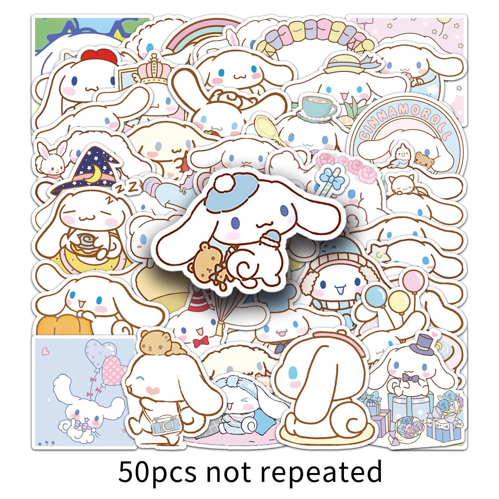 

Cinnamoroll Stickers - 50 Cute Sheets for Journaling & Crafts, Sanrio Japanese Anime Decoration