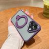 Gilt titanium gray, suitable for iPhone15 magnetic suction bracket, mobile phone case 14Pro lens glass anti-drop protective case 123