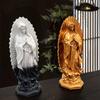 12-Inch Mexico Virgin Mary Figurines Catholic Blessed Mother Guadalupe Sculpture Resin Religious Statue Home Room Decoration