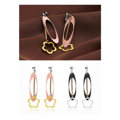 Women's Flower Round Pink Wedding Guest Look Earrings