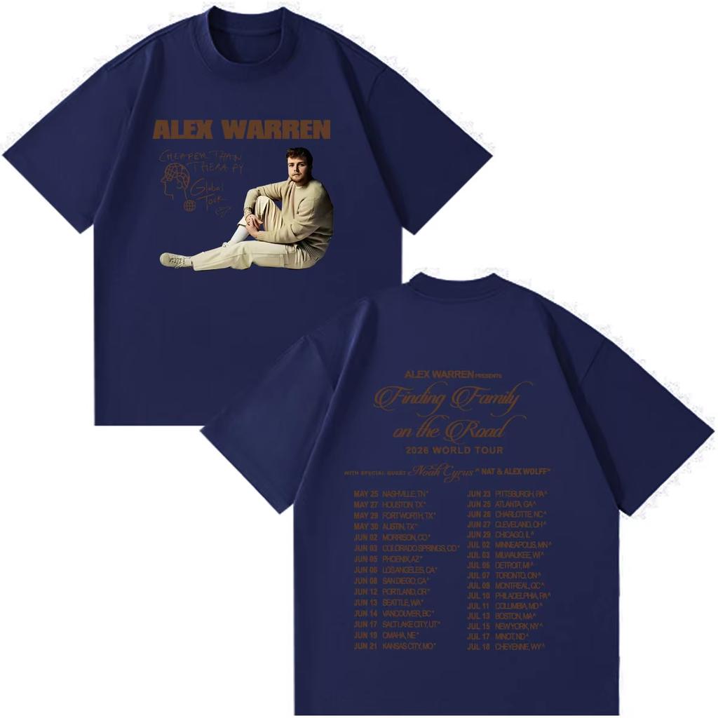 Summer Hot Sale Alex Warren 2026 Tour Graphic Merch T Shirt Unisex Unisex Fashion Vintage Tshirt Breathable And Comfortable Clothes