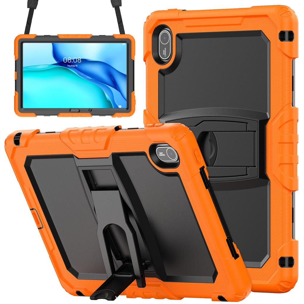 For Huawei MatePad SE 11 Case Kickstand PC + Silicone Shockproof Tablet Cover with Shoulder Strap