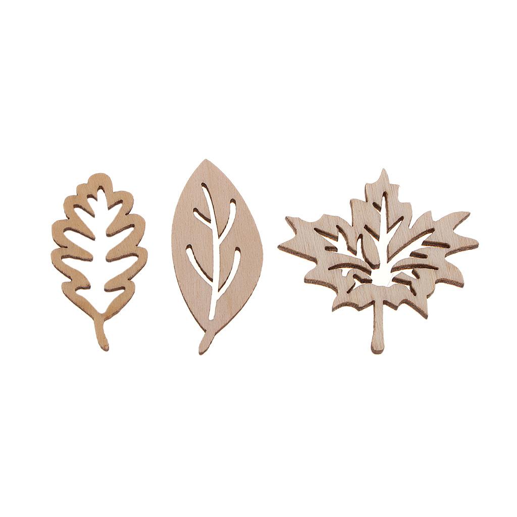 Craft Materials Wooden Hanging Decoration Leaves Shapes Unfinished Wood Pieces for Home and Scrapbooking