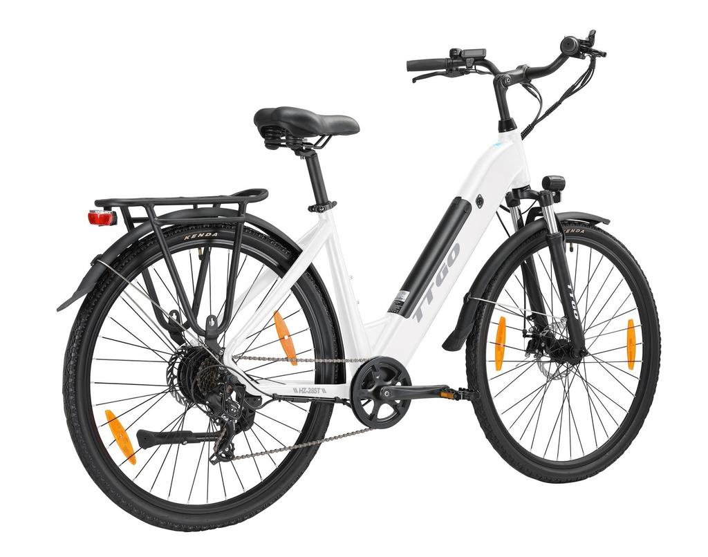 Adult Electric Bicycle TTGO HZ-28ST(C3) 250W Motor 36V20Ah Battery Max Speed 25km/h Max Range 80-120km Shimano 7 Speed City Ebike
