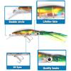 Glow In the Dark Squid Whisker Imitation Lure Large Octopus Sea Fishing Grouper Fake Bait Road Lure