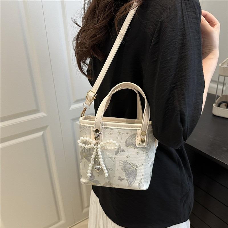 Niche embroidered butterfly bag women's new trendy summer popular versatile messenger bag portable small bag