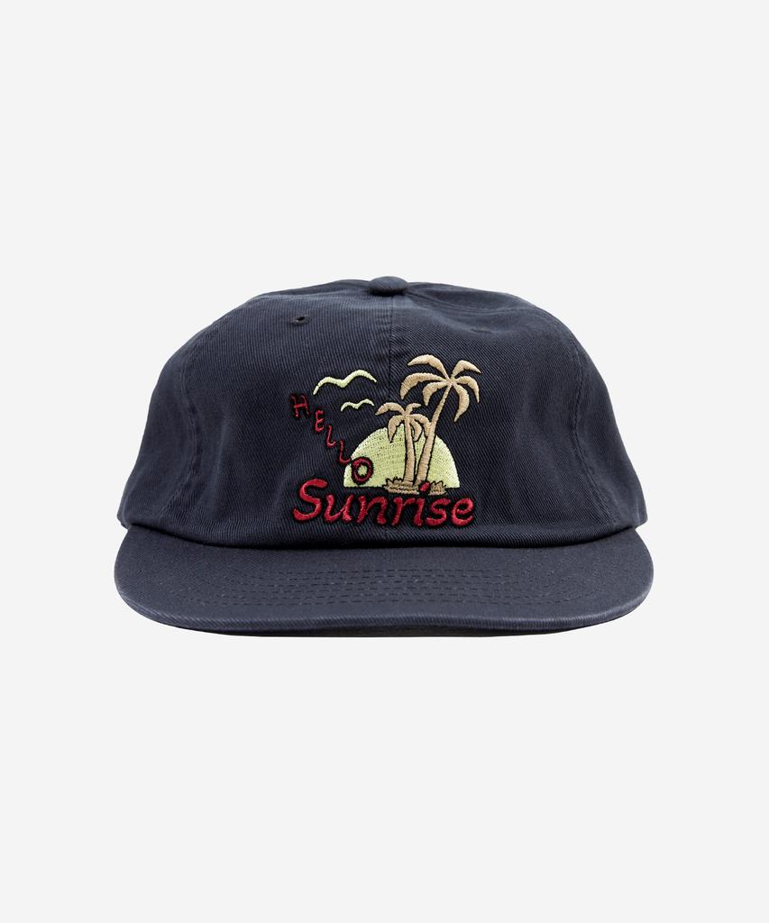 HELLO SUNRISE Palm Tree Logo 6Panel Cap_Charcoal