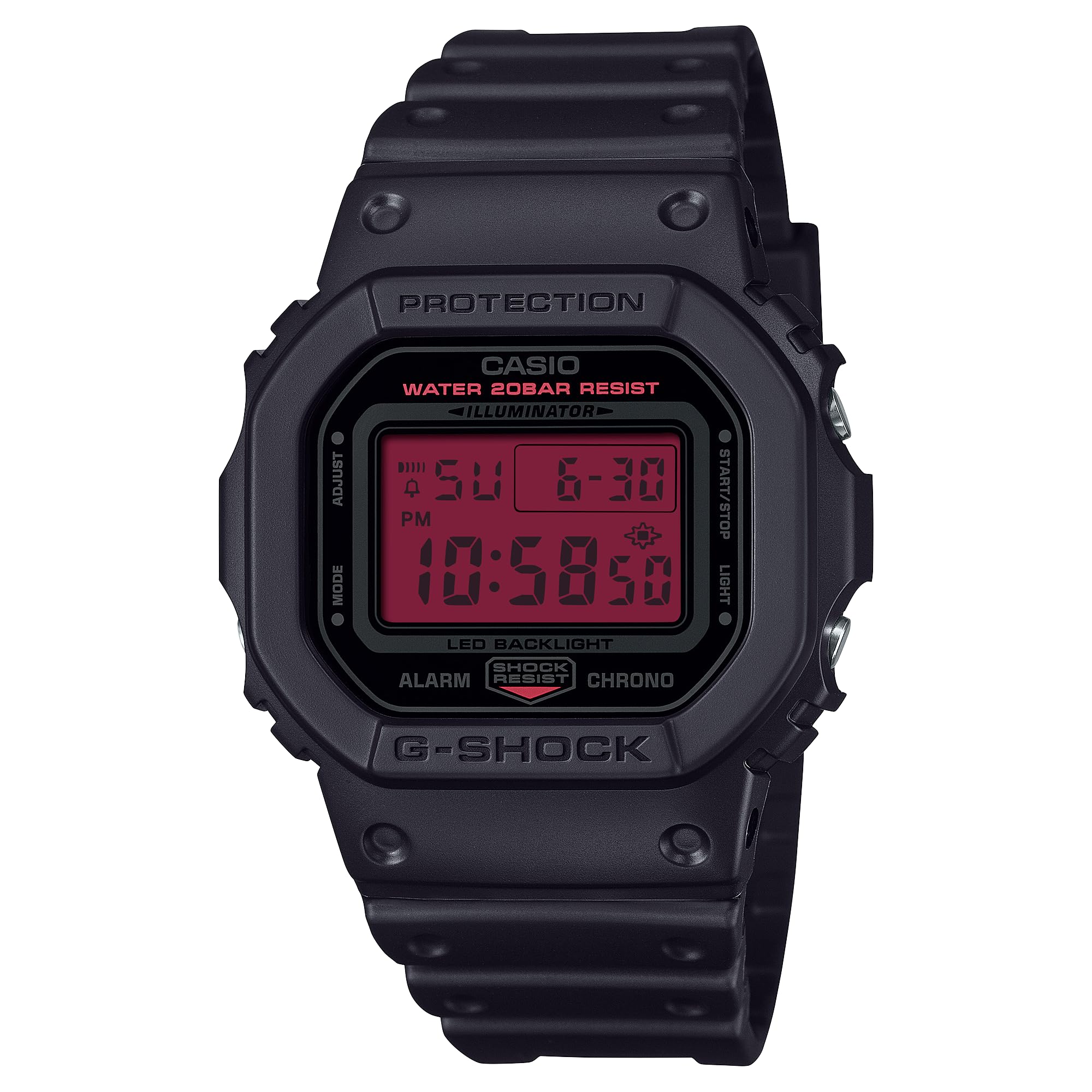 

Casio Black Resin Red Digital Square Watch G-Shock DW-5600BBR-1 чёрный