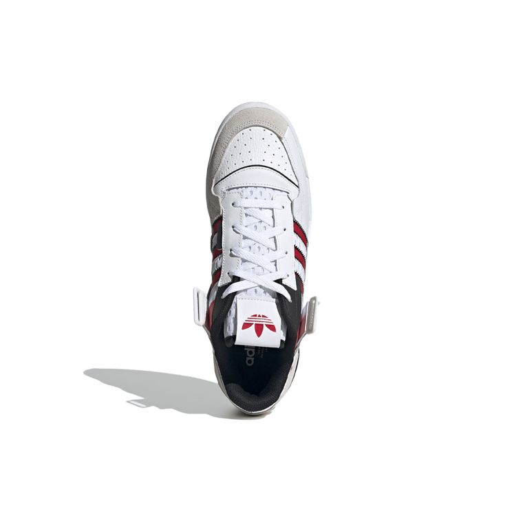Adidas Forum Exhibit Low White Scarlet Unisex Sneakers Footwear-White Core-Black GX1523