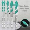 Eccentric Twist Drill Bit 5/6 Pcs High-Strength Drill Bits Sets 6mm/8mm/10mm/12mm Metal Twist Drill Bits for Glass/Tile/Wood