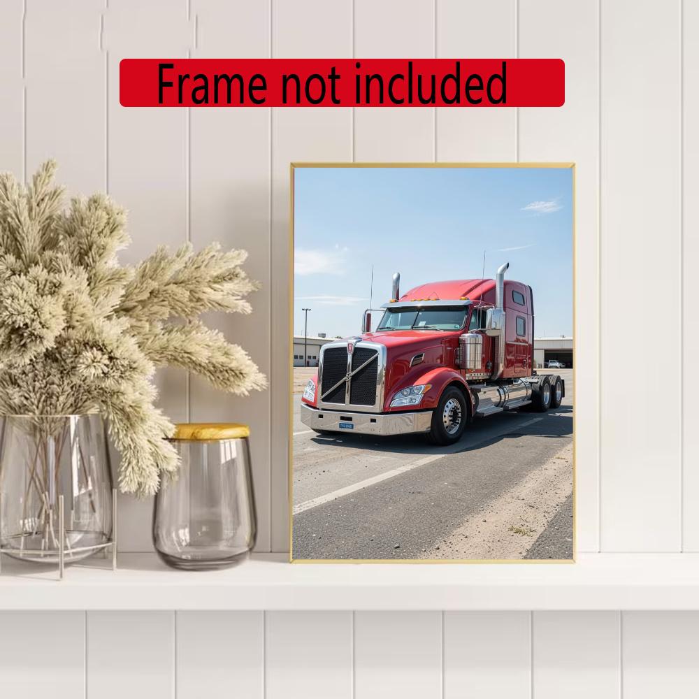 Kenworth 5D Diy Diamond Paintings Mosaic Wall Round Diamond Art Painting Kits Embroidery Crystal Accessories Frameless
