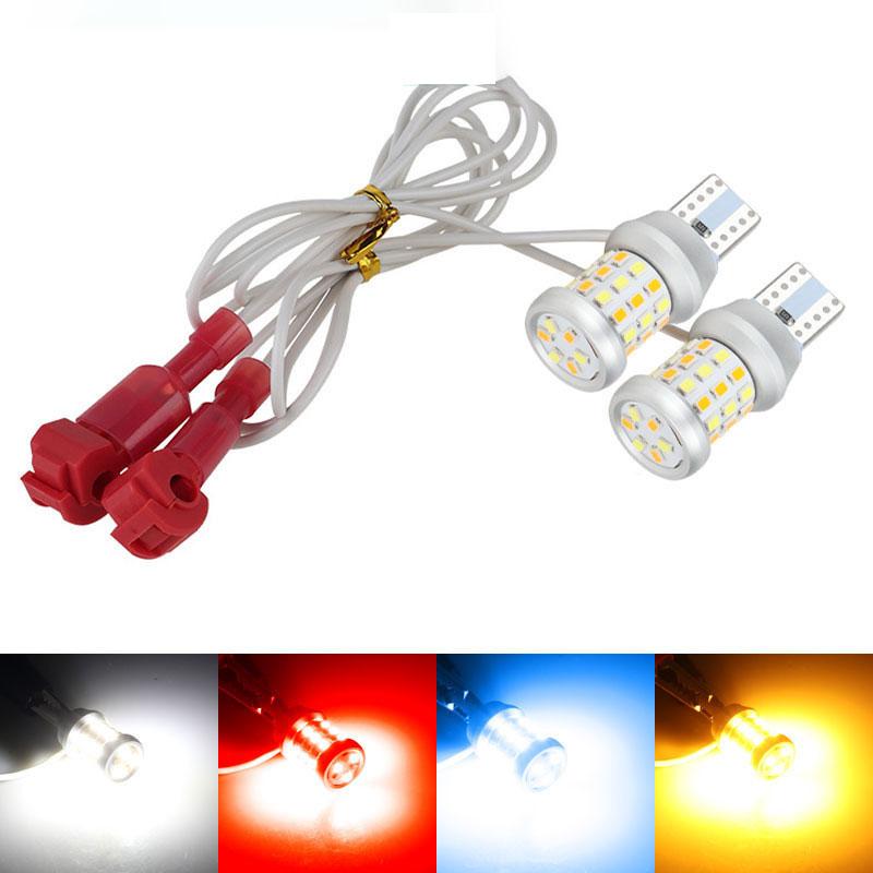T15 LED W16W Motorcycle Turn Signal 3014 54smd Two-Color Tail Daytime Running Light 12V Universal Car Accessories T10