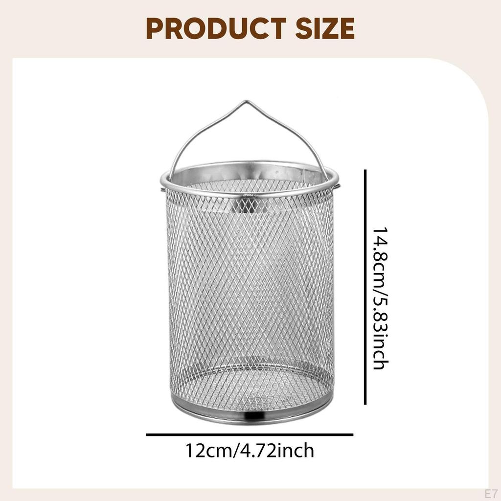 Deep Fry Basket Colander Easy to Clean Chicken Frying Oil Pot Baskets for Cooking Noodles