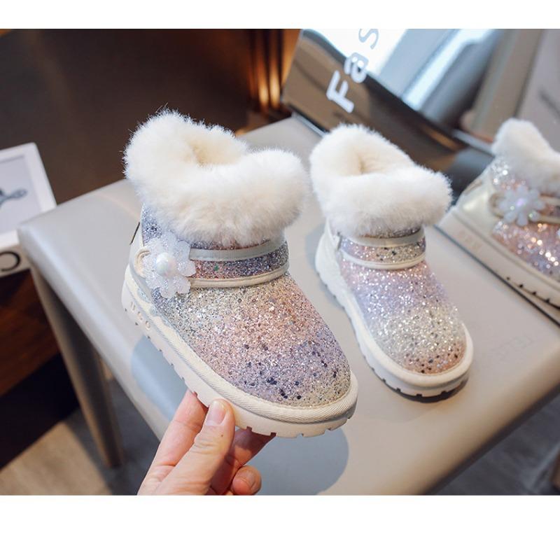 Kids Warm Fleece Lined Waterproof Winter Snow Ankle Boots For Boys And Girls