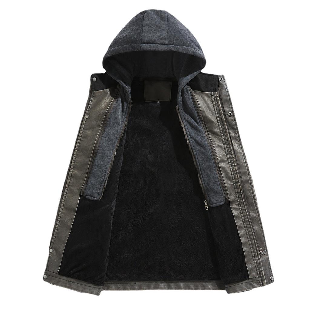 Mens Leather Jackets  Winter  Casual Motorcycle PU Jacket Biker Leather Coats European Windbreaker Genuine Leather Jacket