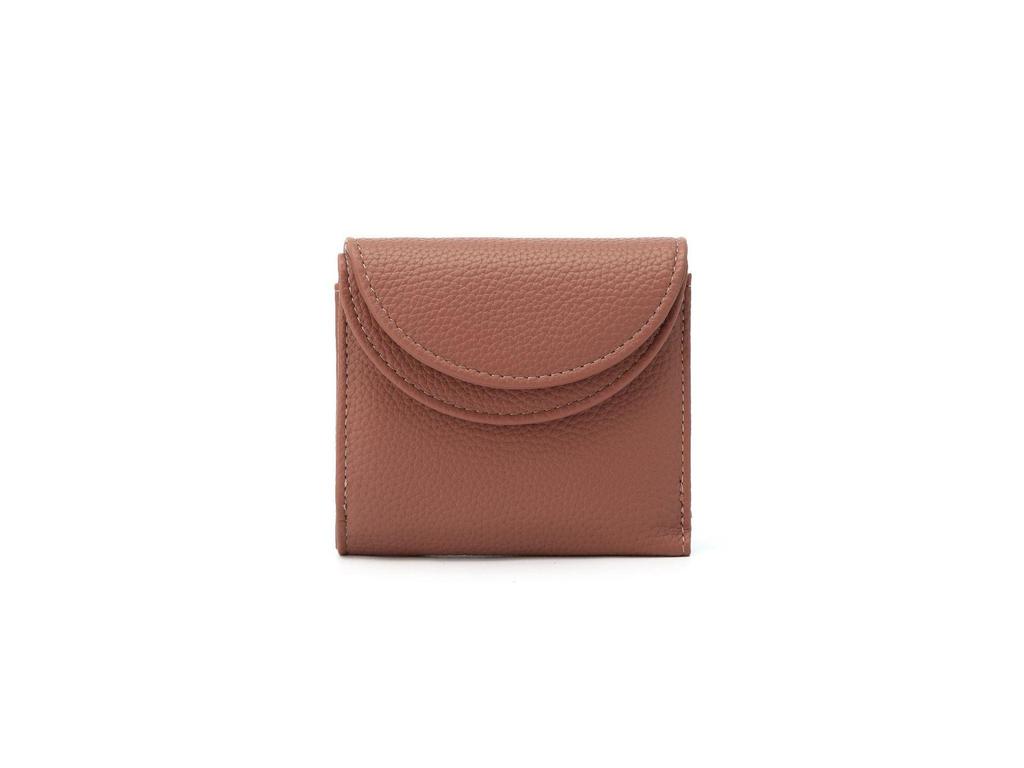 Creamy Leather Women's Wallet with Double Flap, Multi-Card Slots, Hidden Compartment, and Zippered Coin Purse.