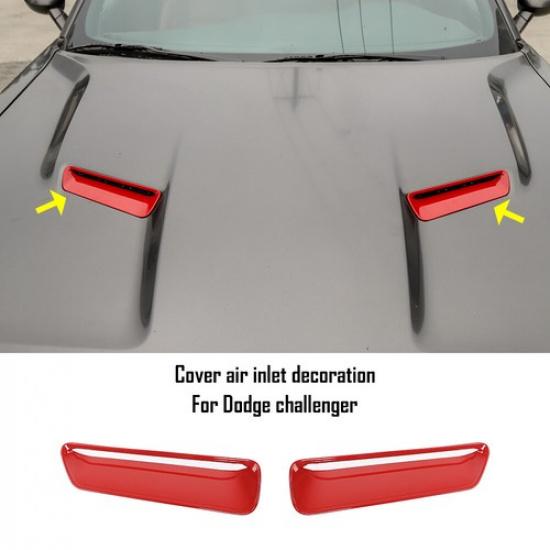 

2x Красные Накладки Вентиляционных Отверстий Капота Для Dodge Challenger 2015-