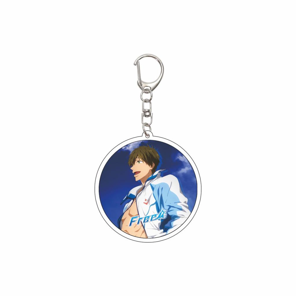 Gifts/55MM Anime Free Keychain Nanase Haruka/Tachibana Makoto/Hazuki Nagisa/Ryugazaki Rei Acrylic Key Chain Christmas Gifts
