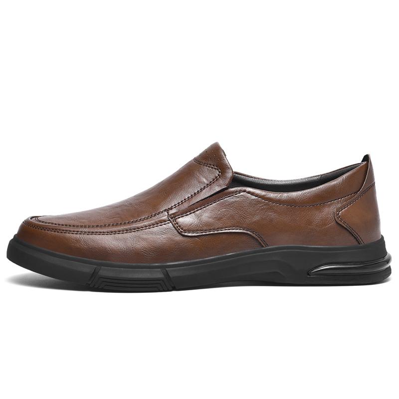 Mocasini eleganți pentru bărbați cu talpă moale 2024 Maro clasic Interviu Navetă Pantofi de afaceri Pantofi casual versatili din piele pentru bărbați