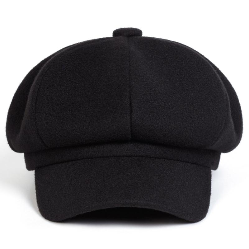 Soft Warm Winter Painters Cap With Solid Color Cotton Newsboys Cabbie Hat For Women Casual Outfit Everyday Essential