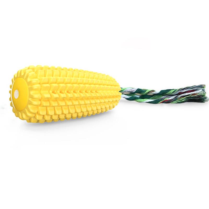 Dog Corn Toothbrush Chew Toy Puppy Toys Cleaning Natural Rubber Toothpick Dental Care Toothbrush