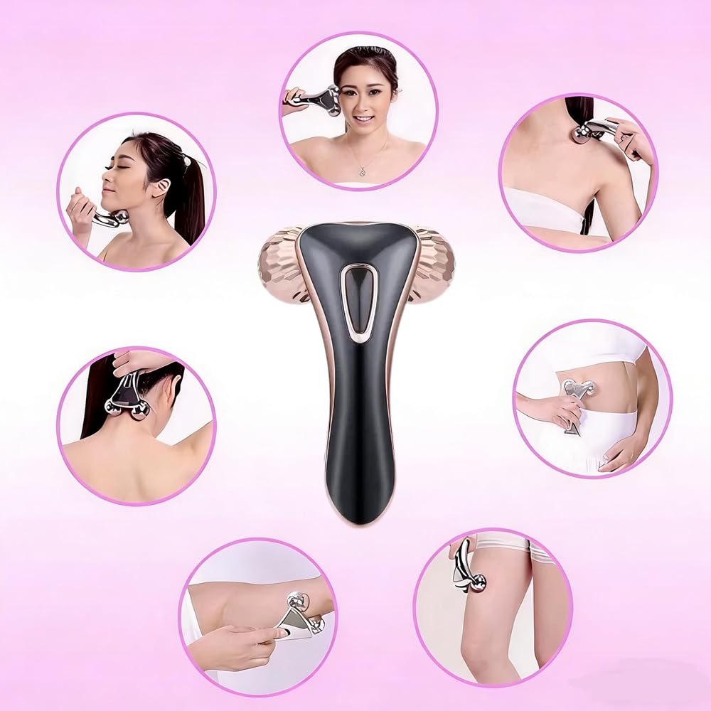 Assorted Facial Beauty Massage Face Body 3D No Charging Eye Birthday Gift 2-Piece Rollers, Y-Shaped Rollers, Rollers, & Massagers, Design, Required,