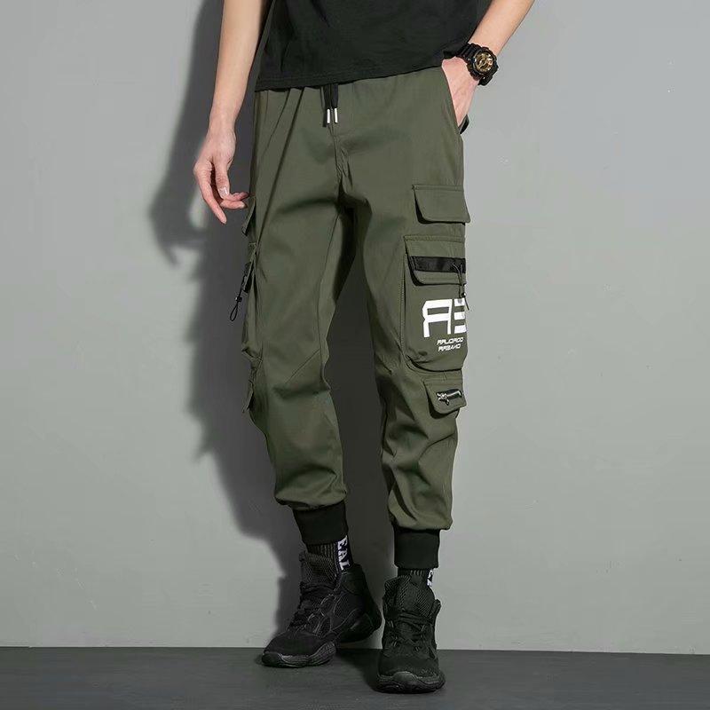 Outdoor Casual Pants Men's Wear Resistant Loose Fitting Straight Leg Pocket Overalls Men's Trousers