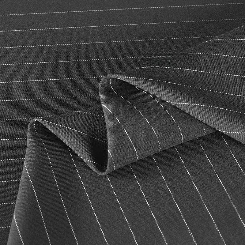 100/300/500cm Vertical Stripe Fabric Wrinkle Resistant Drapable Professional Suits Pant Dresses Office Apparel Textile Fabric