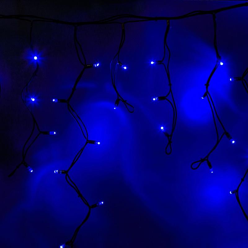 

Garland Neon-night icicle fringe Led 5 6 X 0 9 M Black Wire rubber 230 V Blue Diodes 240 Led 255-243
