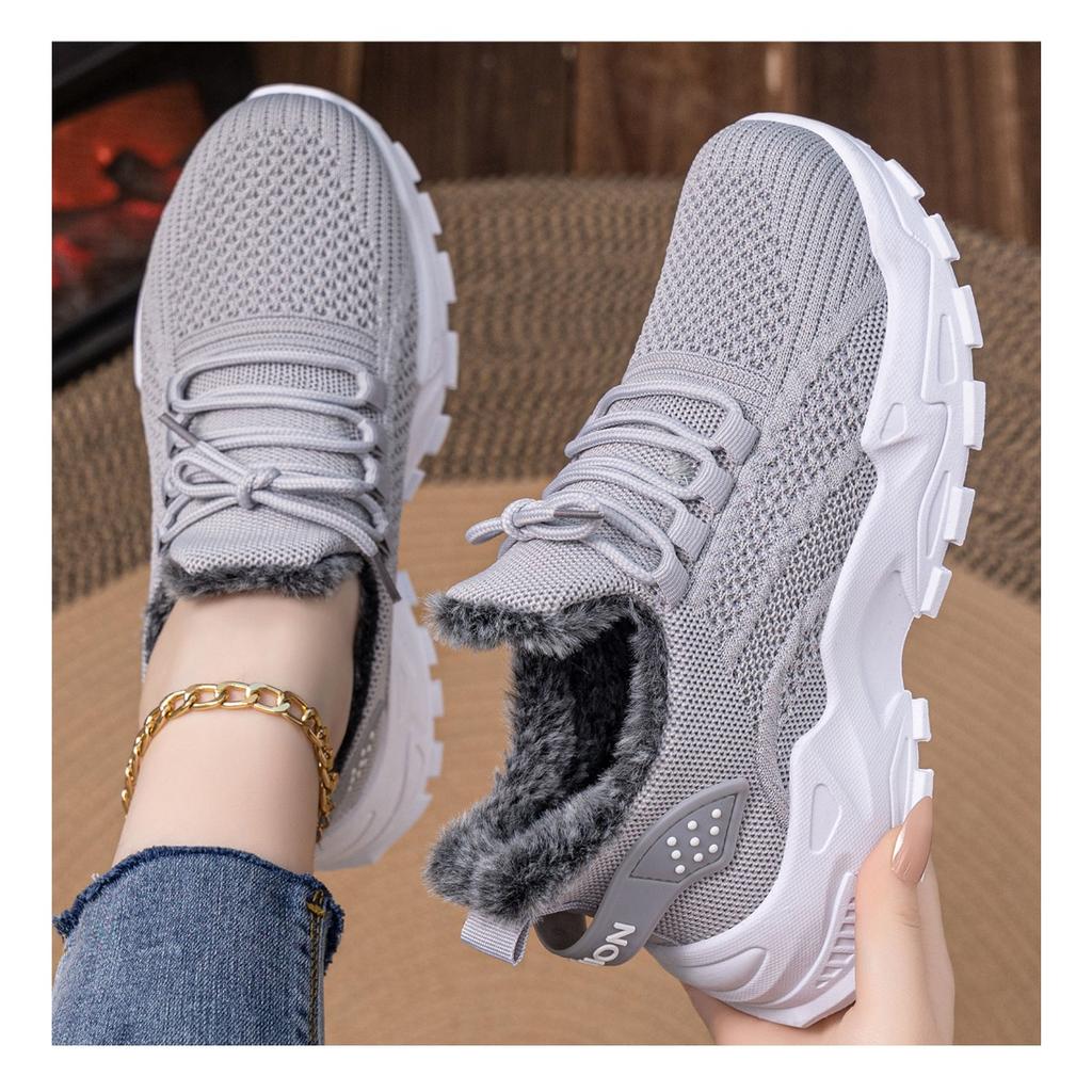 Cotton Shoes, Women's, Winter, Plus Size Thick Soled Shoes, Plush and Thickened, Shallow Mouth Shoes, Lightweight, Short Boots