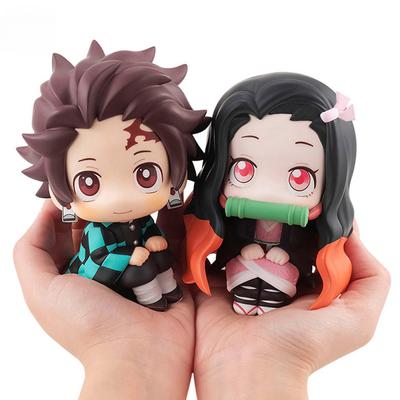 7cm Japan Anime Demon Slayer Figure Nezuko Tanjirou Q Version Kawaii Doll PVC Model Statue Collection Kids Toy Christmas Present