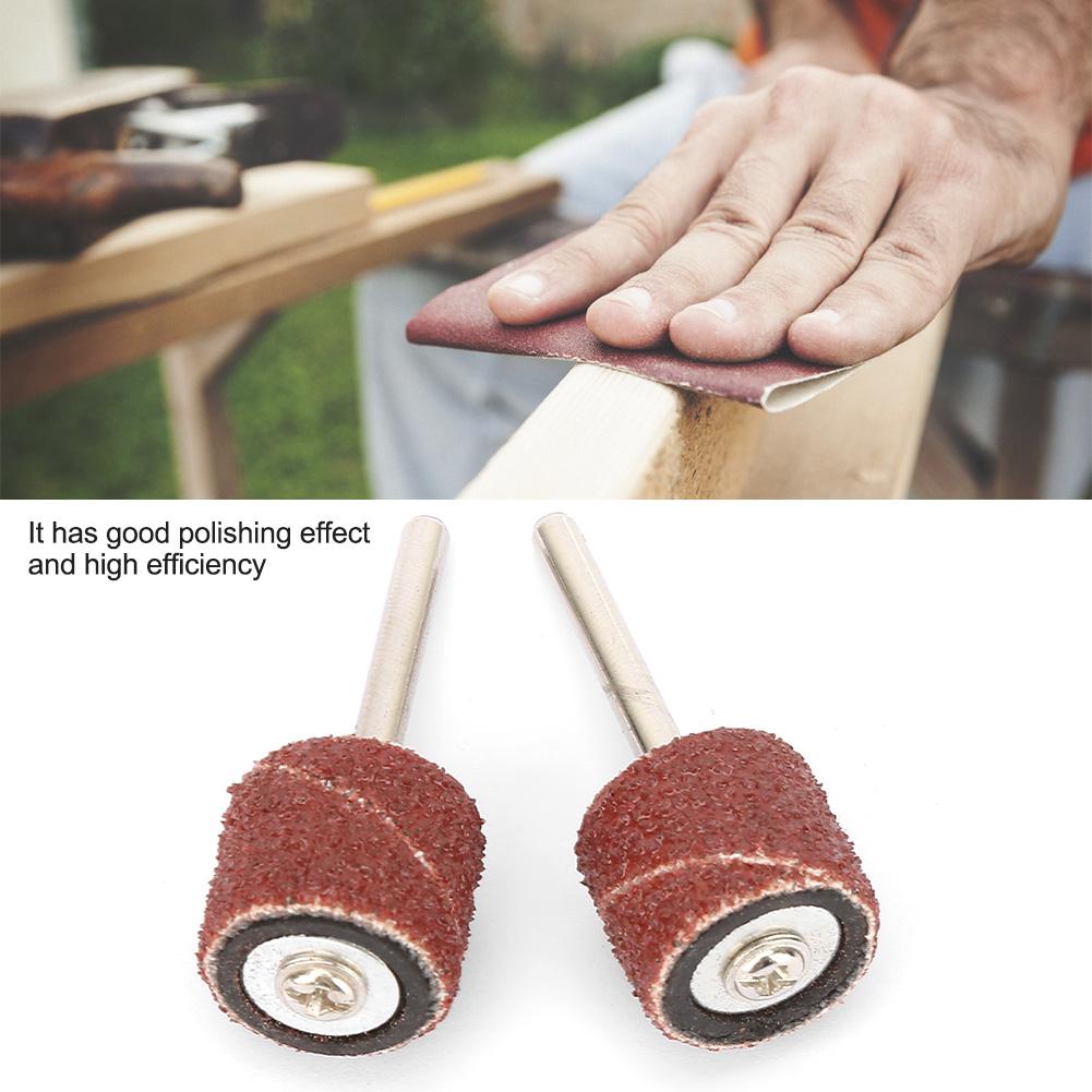 100Pcs 12mm Abrasive,   Sandpaper Wheel 100pcs 80 mesh Sand Paper sandpaper wheel 2 poles Grinding Bit 2Pcs Rods
