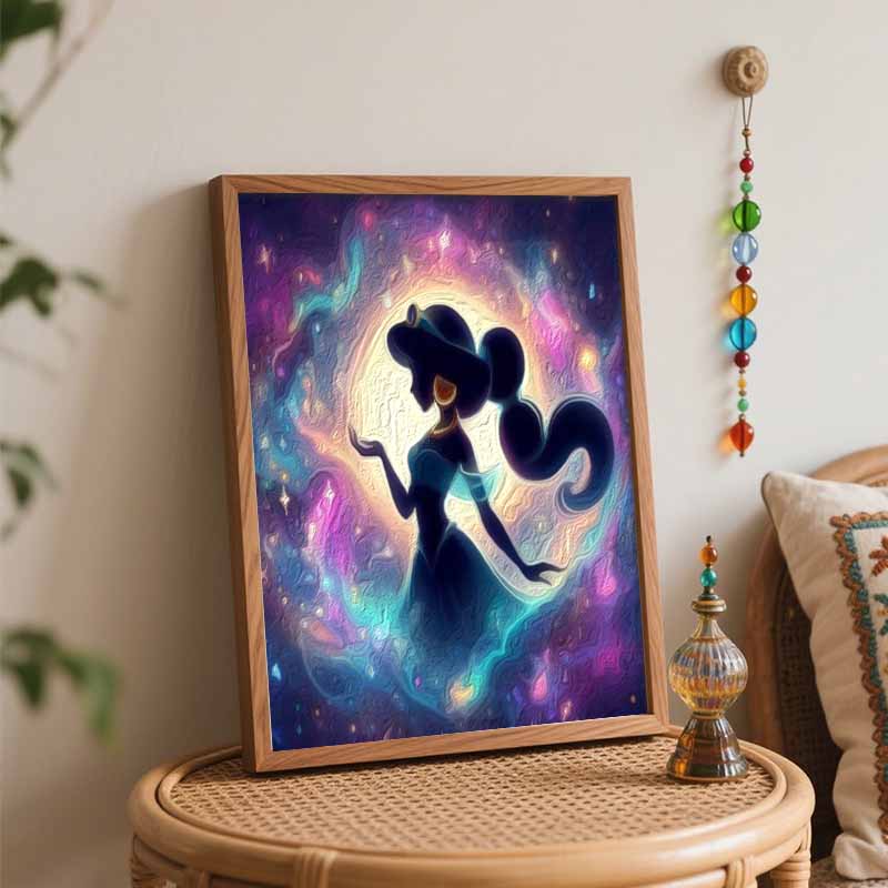 Disney Oil Painting Kit Galaxy Jasmine Home Decor Craft Perfect Gift Idea for Adults