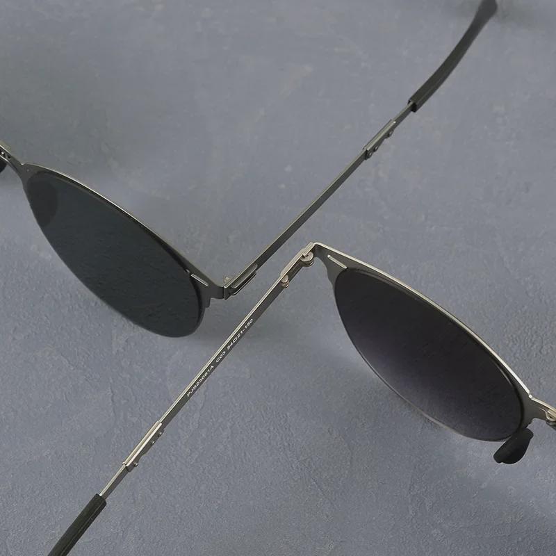 2024 Ultra-Light Retro Men's Stainless Steel Folding Sunglasses for Driving and Fishing