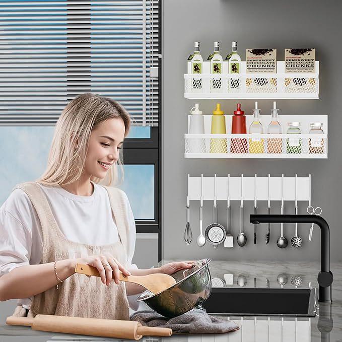 Non-punching Magnetic Refrigerator Rack Side Storage Kitchen Seasoning Multifunctional Side Seasoning Hanger
