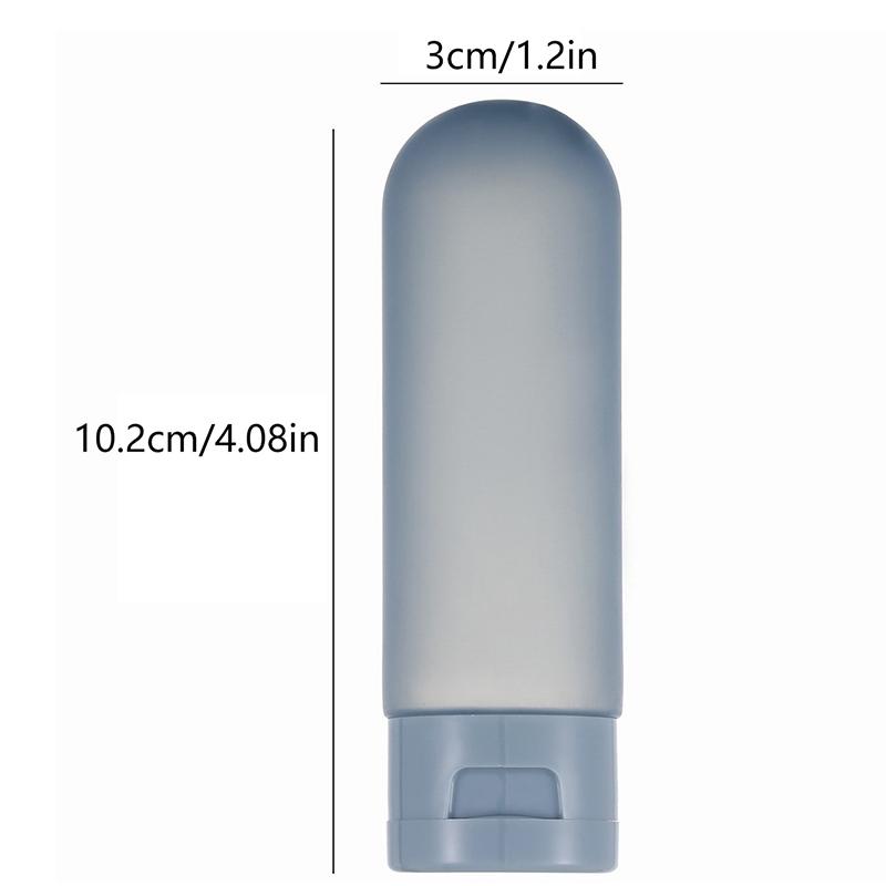60ml Sızdırmaz Seyahat Şişesi Seyahat Taşınabilir Hortumlu Losyon Sıkma Şişesi Yüz Temizleyici Şampuan Duş Jeli Boş Şişe