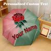 England Rugby Automatic 8‑ribs Umbrella, Custom Name Text Personalized Folding Umbrella Rain Sun Gift