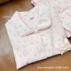 [Class A Double-layer Yarn] Spring New Pure Cotton Mirror Rose Pajamas for Women, Gentle and Simple Women's Loungewear