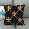 European Floral Gold Black Blue Linen Cushion Covers Modern Nordic Geometric Decorative Pillows Cover Couch Pillows Boho Decor