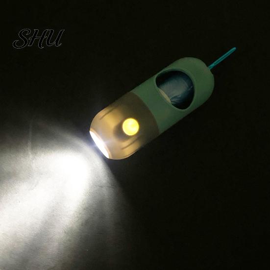 LED Flashlight 1 Set Pet Poop Bag High Durability Compact Size Hanging Hook Design Carry Easily Wide Application Large Capacity ABS Garbage