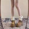 Thick-soled Velvet Martin Boots for Women's Autumn and Winter New Warm Snow Boots Retro Heightening Long Tube