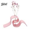 Living Room Plant Shelf 3D Printed Dried Flower Stand Curved Ribbon Vase Decorative Holder Bedroom Container Artificial Display Rack for