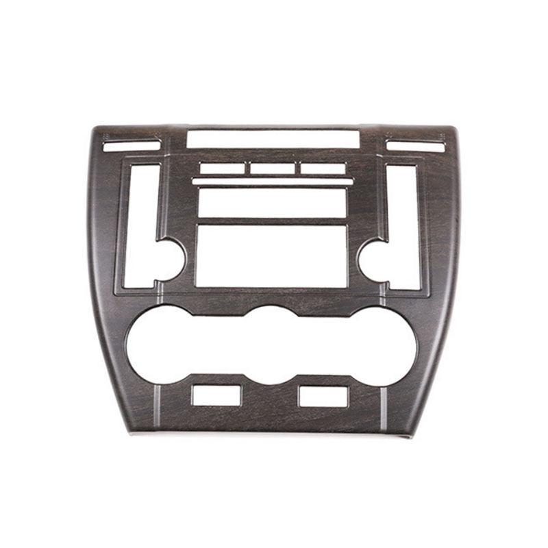 Bil Mittkonsol Luftkonditionering CD-MENY Lägeskontrollpanel Ramlist För Land Rover Freelander 2 2007-2012 Ekträstruktur