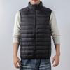 Men's Stand-Up Collar Vest White Duck Down Lightweight Down Jacket Large Size Outerwear