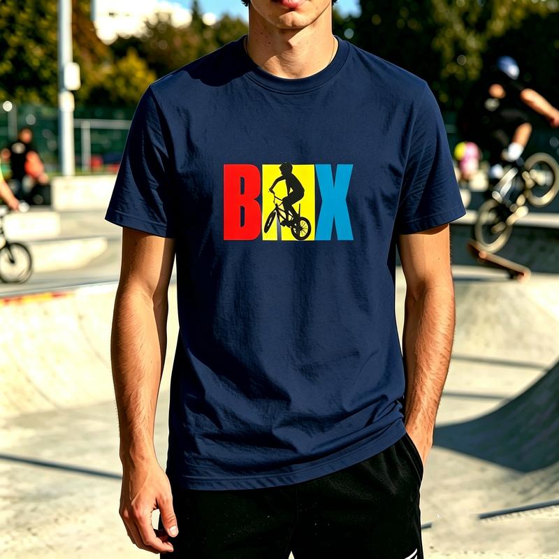 Trendy BMX Graphic TShirts for Teen Boys Comfortable Crewneck Short Sleeve Tees Casual Summer Tops Streetwear Fashion