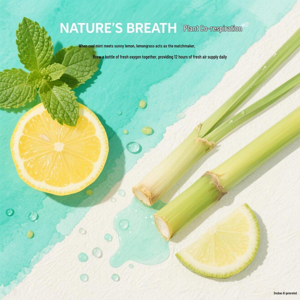 Green Lemon Basil Citrus Aromatherapy Refill for Flameless Car Diffuser & Bedroom