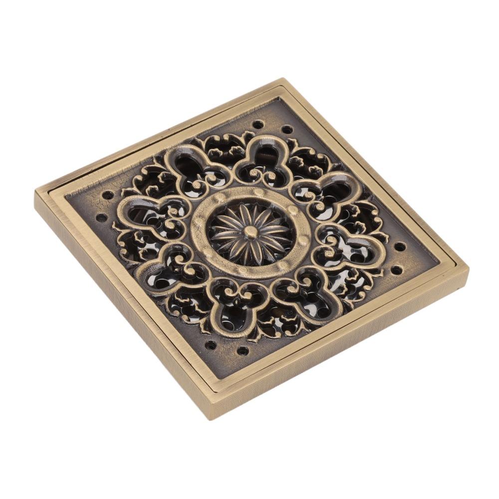 Copper Material Shower Drain Kit 10 x 10 cm / 3.94 x 3.94 in Drain Strainer Floor Drain  Laundry