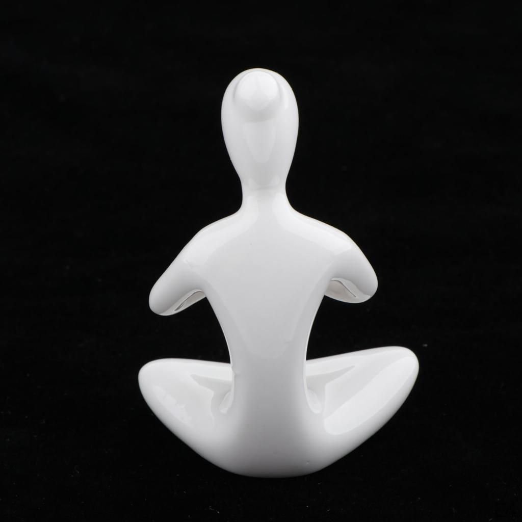 Abstract Art Ceramic Yoga Poses Figurine Porcelain Statue Different Home Ornament